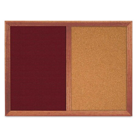 United Visual Products Enclosed Corkboard, 1 Door, 18"x24", 4" Fra UV3421-GOLD-KEYLIME